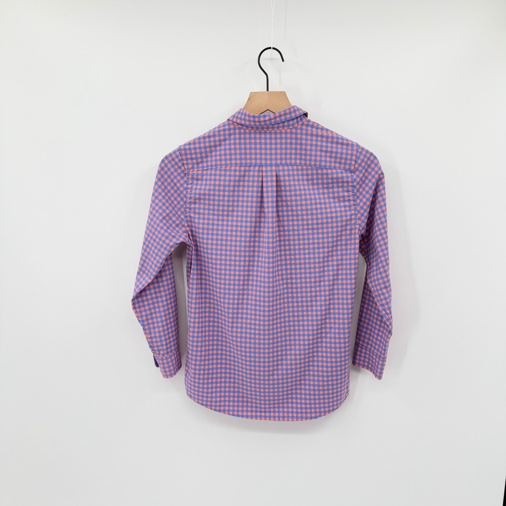 Vineyard Vines Boys Performance Shirt Small S 8-10 Gingham Plaid Button Up Blue - Picture 3 of 6